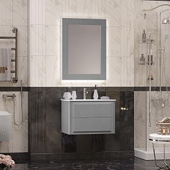 Opadiris Зеркало для ванной Луиджи 70 серое матовое – фотография-3